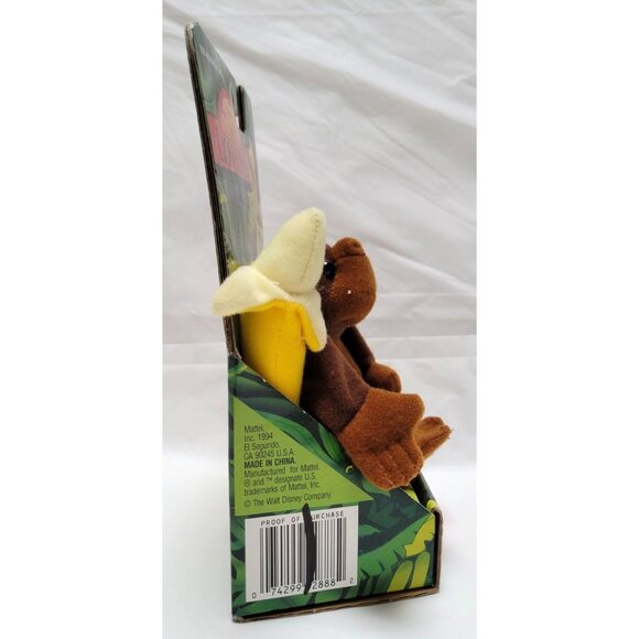 Disney The Lion King Vintage 1994 Jungle Monkey Finger Puppet With Banana NOS - Picture 5 of 7